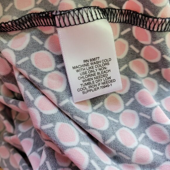 Liz Claiborne Womens Top Extra Large Black Pink Geometric Draped Neck GEO92E - Picture 9 of 10